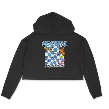 Women’s : Peaceful Crop Hoodie - Image 3