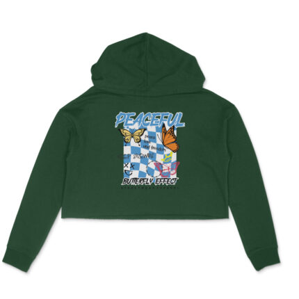 Women’s : Peaceful Crop Hoodie - Image 5