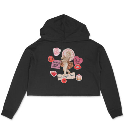 Women’s : Love Crop Hoodie - Image 3