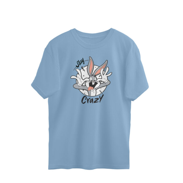 Men's : Stay Crazy x Trouble Oversized Tees - Image 1