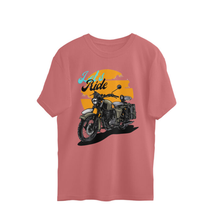 Men's : Let's Ride Oversized Tees - Image 2