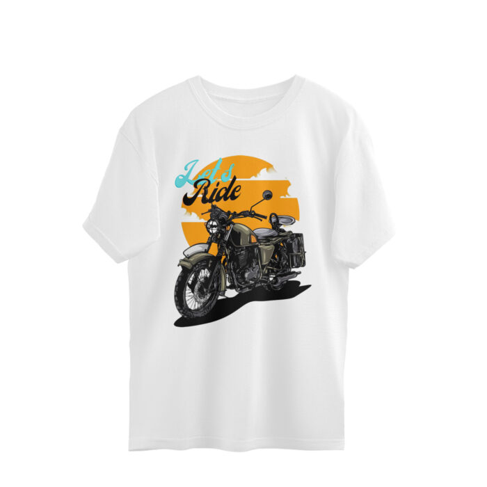 Men's : Let's Ride Oversized Tees - Image 5