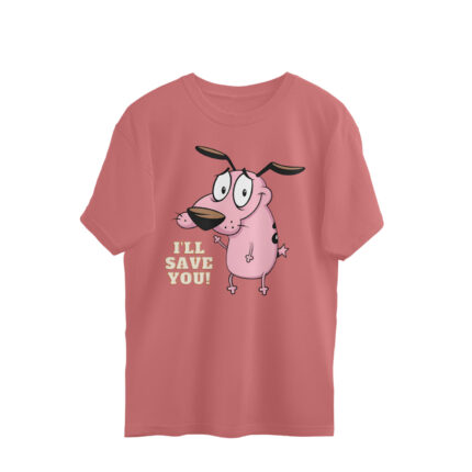 Men's : Courage Will Save You Oversized Tees - Image 2
