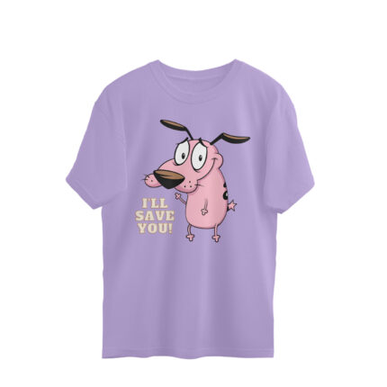 Men's : Courage Will Save You Oversized Tees - Image 3
