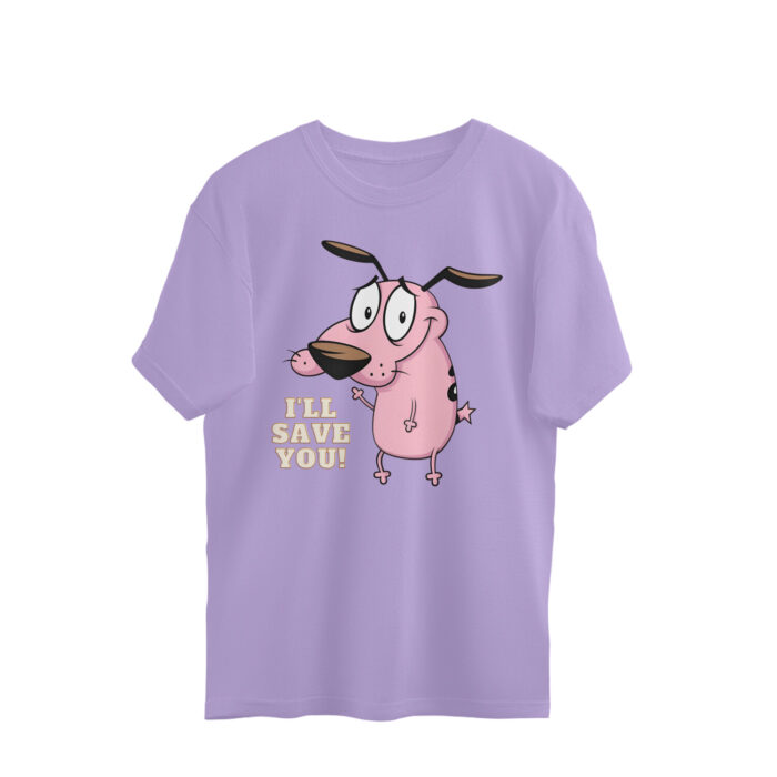 Men's : Courage Will Save You Oversized Tees - Image 3