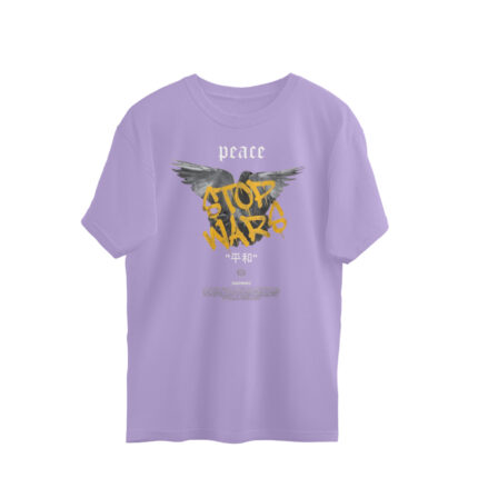 Men's : Stop Wars Oversized Tees - Image 3