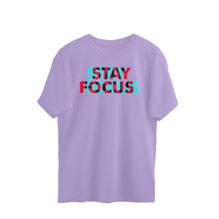 Men's : Stay Focus Oversized Tees - Image 3