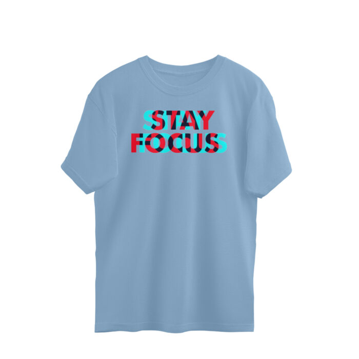 Men's : Stay Focus Oversized Tees - Image 6