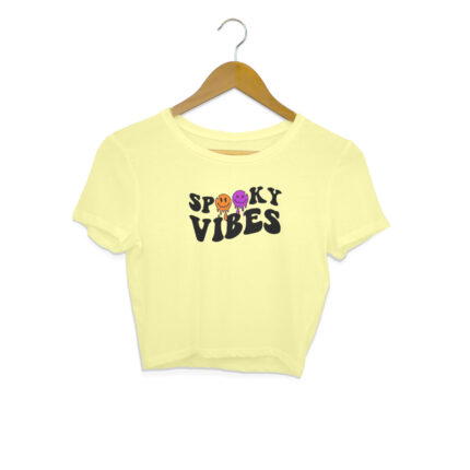 Women's : Spooky Vibes Crop Hoodies