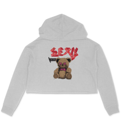 Women's : Sexy Teddy Crop Hoodies - Image 3