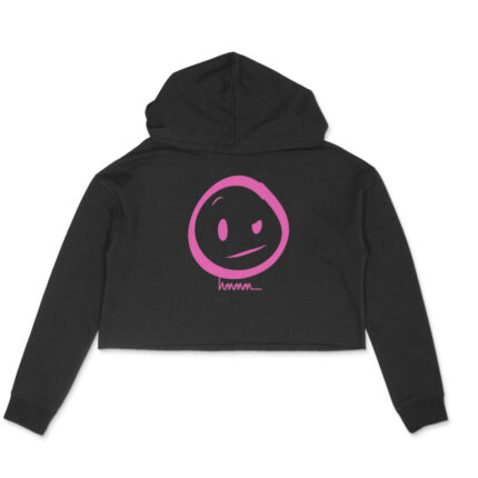 Women's : Smiley Face Crop Hoodies - Image 4