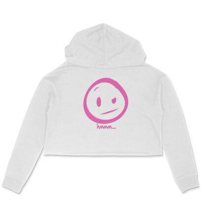 Women's : Smiley Face Crop Hoodies - Image 3
