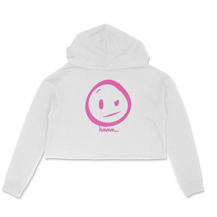 Women's : Smiley Face Crop Hoodies - Image 3