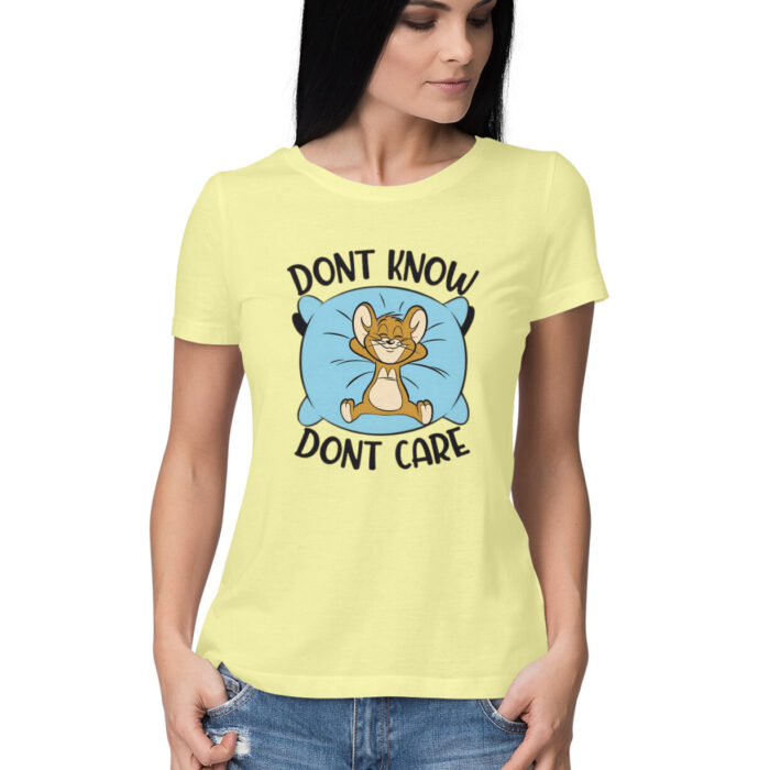 Women's : Don't Care T-shirt - Image 3